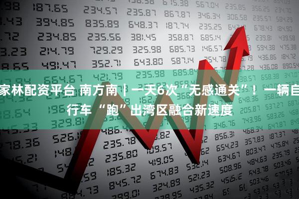 家林配资平台 南方南｜一天6次“无感通关”！一辆自行车&#32;“跑”出湾区融合新速度