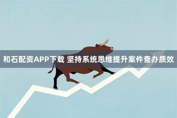 和石配资APP下载 坚持系统思维提升案件查办质效